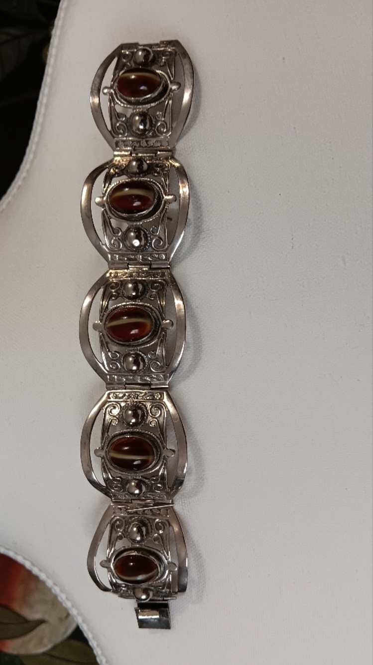 Sterling Silver Tiger Eye  Bracelet